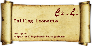 Csillag Leonetta névjegykártya